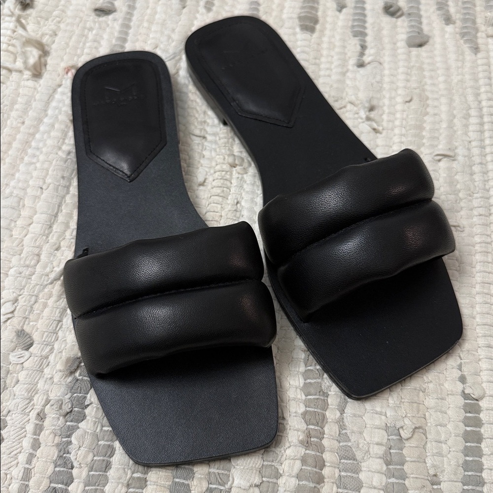 Marc Fisher Black Padded Slide Sandals - Picture 2 of 3